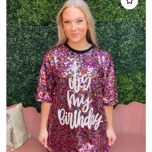 It”s my Birthday Sequins shirt/dress